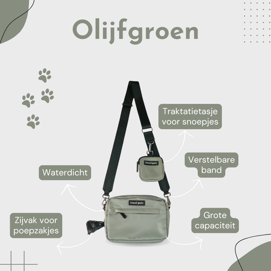 Travel Pets Tas | Olijfgroen